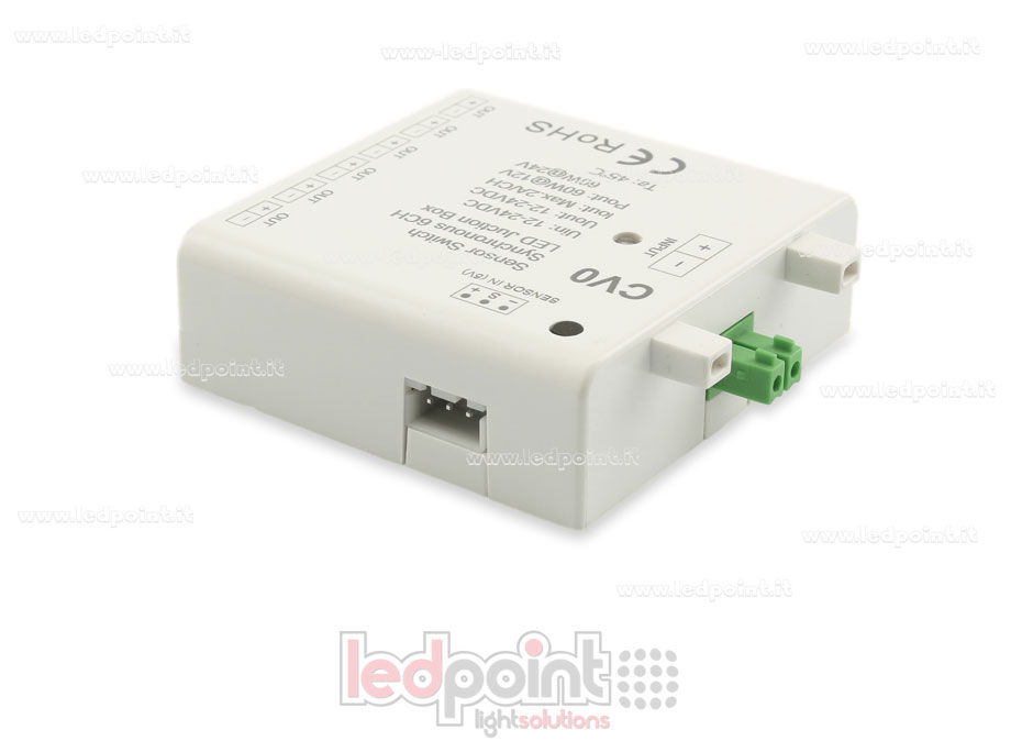 Interfaz dimmer 6ch 60W 12V-24V con entrada para sensor