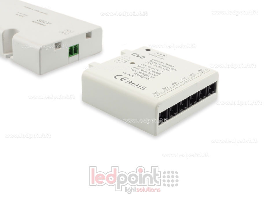 Interfaz dimmer 6ch 60W 12V-24V con entrada para sensor