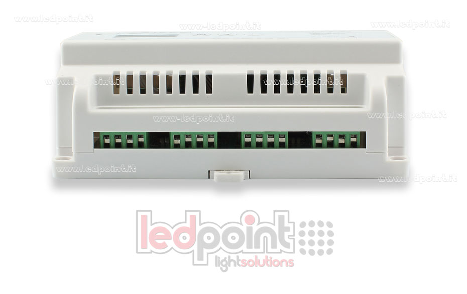 DMX 512 descodificador carril DIN, 12 canales de 5A cada uno, tensión 12-36V DC