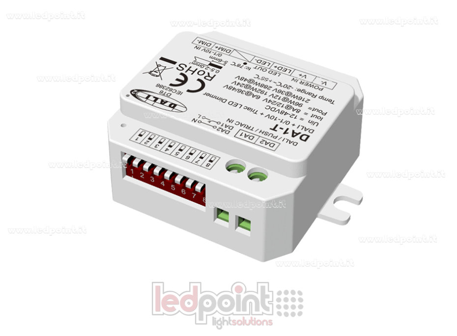 Regulador DALI-2 0/1-10V y Triac, 1 canal, 8A, 12-48V DC, tensión constante
Regulador DALI-2 0/1-10V y Triac, 1 canal, 8A, 12-48V DC, tensión constante