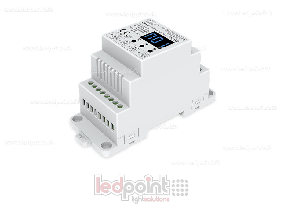 Dimmer DALI, carril DIN, 4 canales 5A, 12-48V DC, voltaje constante (DT6)