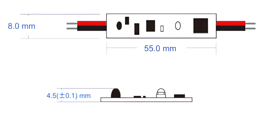 Sensor atenuador con movimiento de la mano, para instalación en perfil, 5-24V, 1ch 4A


