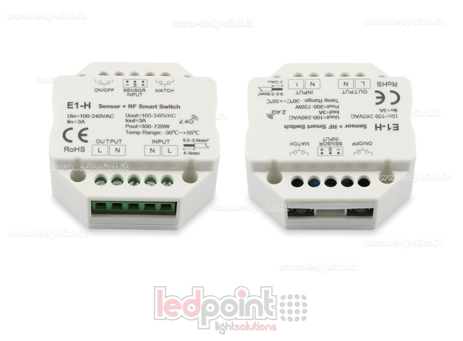 Sensor dimmer on/off monocromático para puertas 100-240VAC, 1chx3A