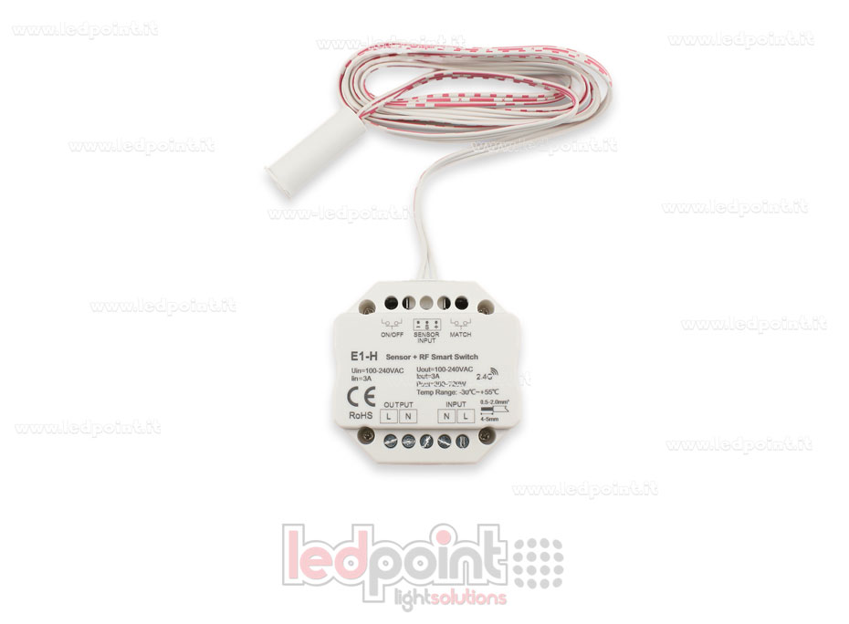 Sensor dimmer on/off monocromático para puertas 100-240VAC, 1chx3A