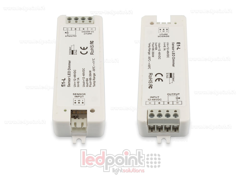 Sensor dimmer on/off monocromático para puertas 12/48V, 1chx8A
