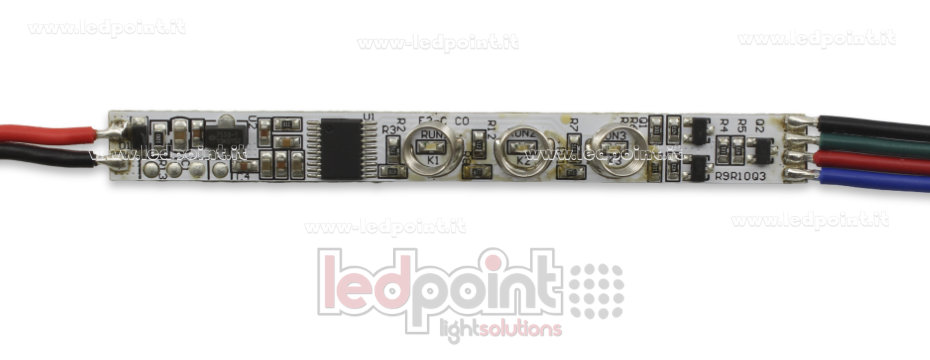 Mini Controlador 3 botones táctil RGB con función de memoria 5/24V, 3chx1,5A