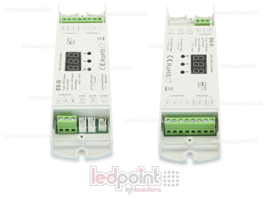 Sensor PIR doble + Controlador SPI de pulsador doble 5-24VDC