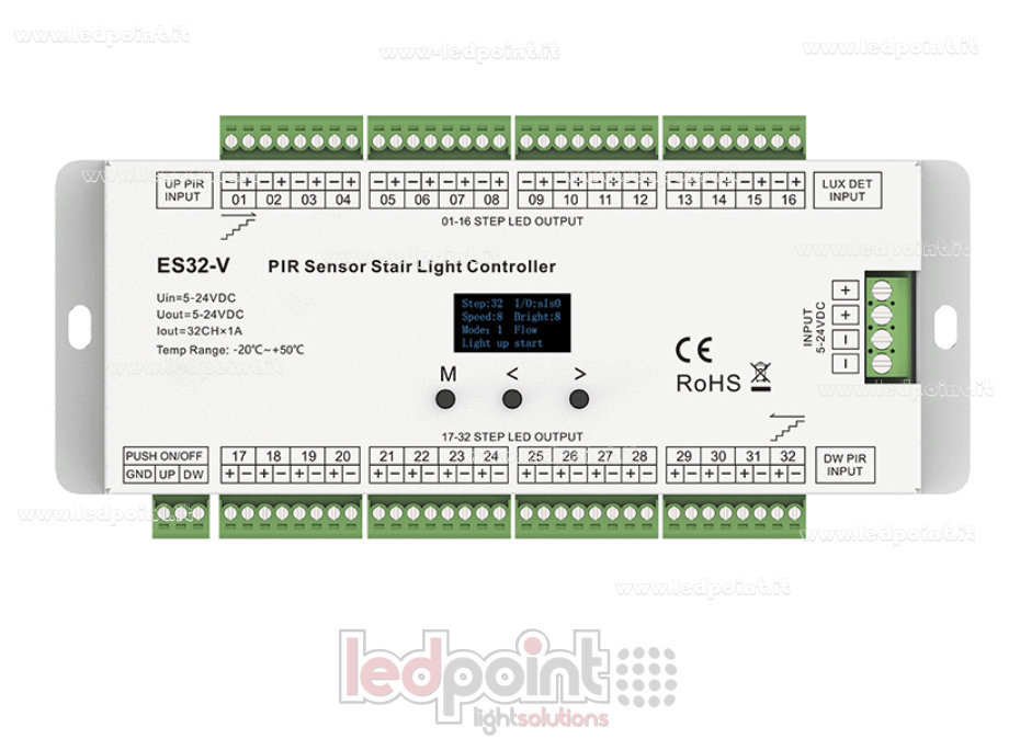 Sensor dual PIR + controlador con dos pulsadores para báscula de 32 divisiones, 5-24 V CC