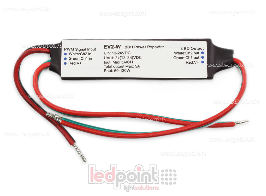 Amplificador CCT 5A (2 canales de 3A) 12-24V