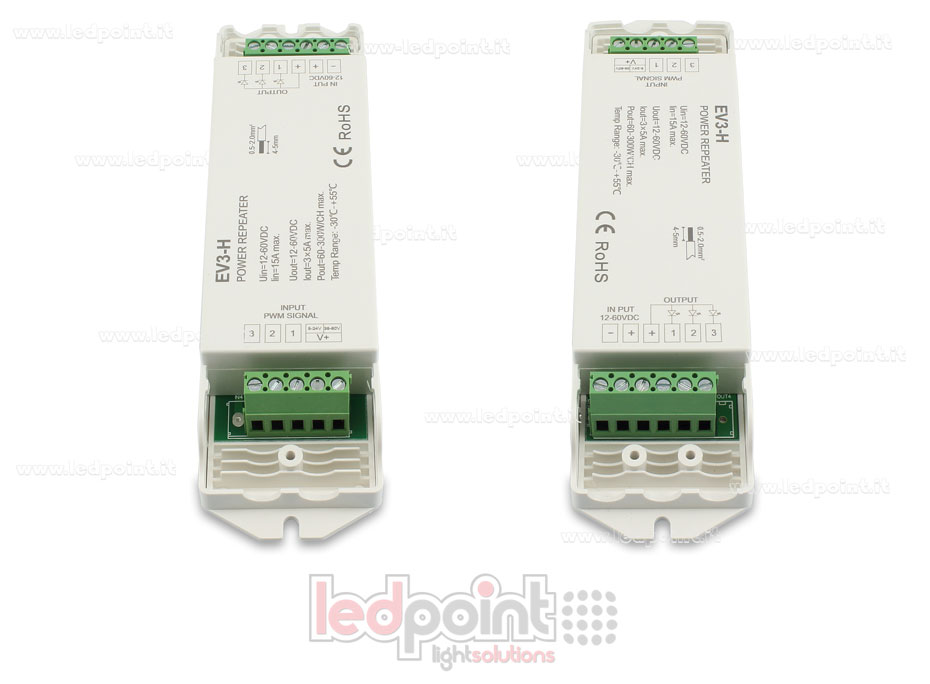 Amplificador RGB 12-60V 15A (3 canales de 5A) 