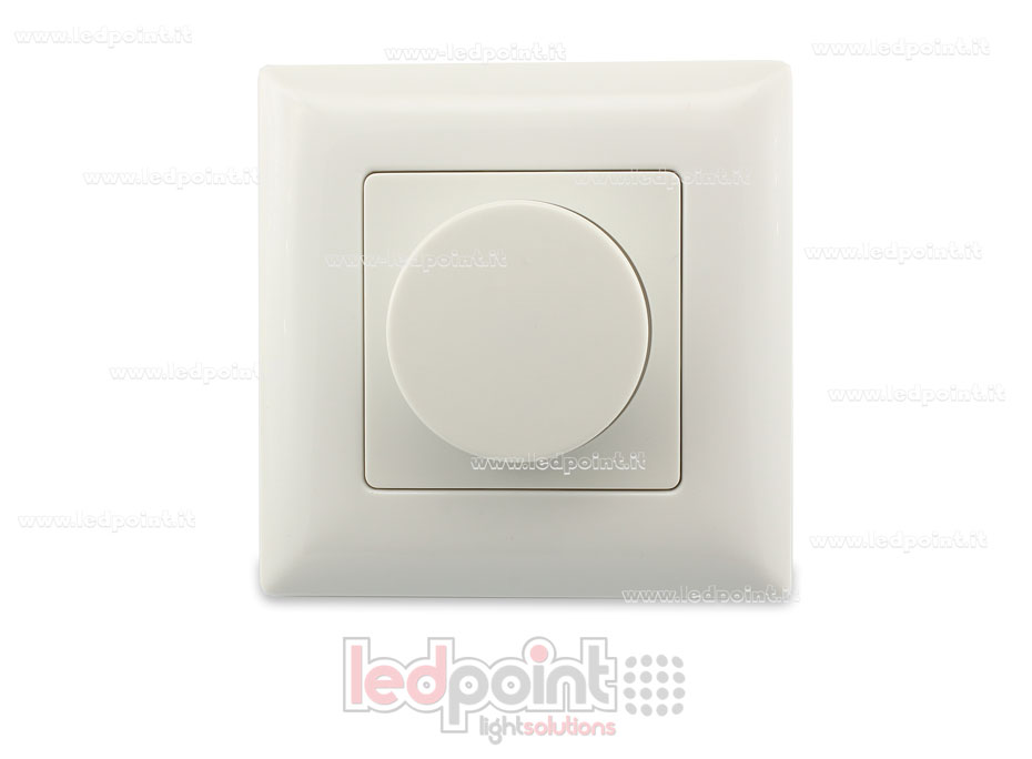 Regulador de pared con rueda 0-10V y mando a distancia RF, 86x86mm