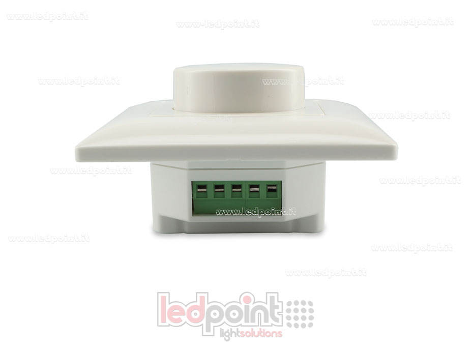 Regulador de pared con rueda 0-10V y mando a distancia RF, 86x86mm