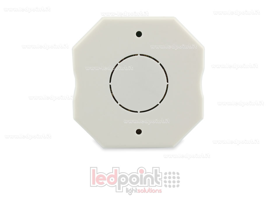 Controlador monocromático 100-240VAC, on/off, no dimerizable, 3A, push dim, RF 2.4G para caje de conexiones de pared