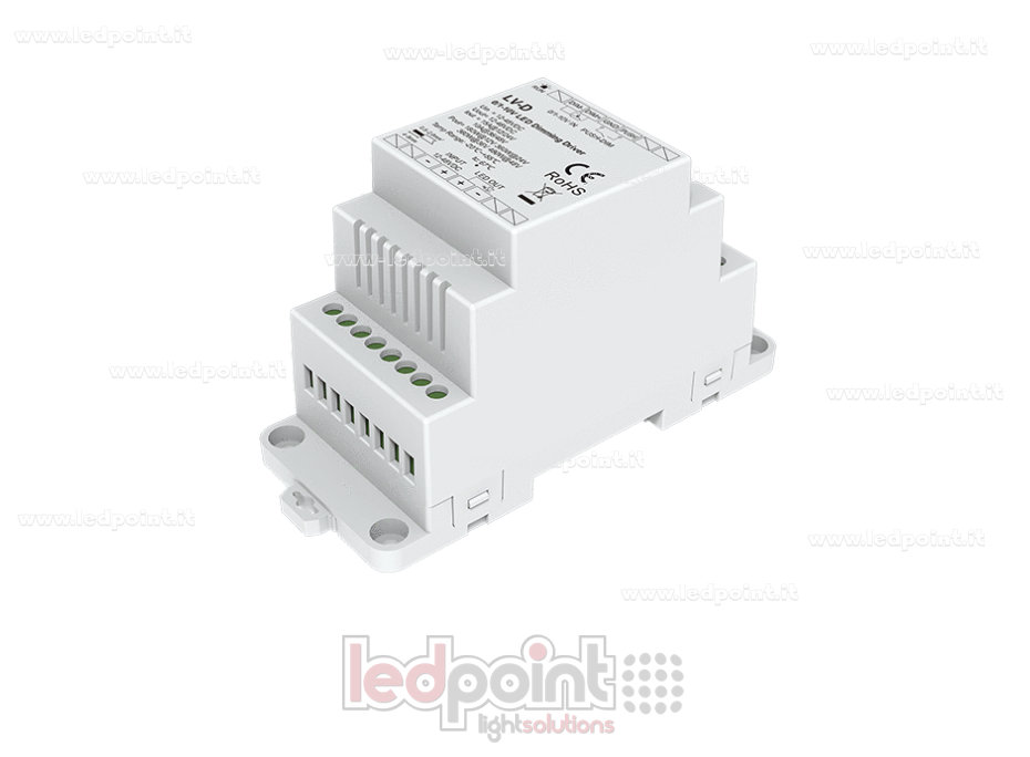 Driver dimmer de tensión constante, 1CH15A, 12-48VDC, 0/1-10V, Push dim
