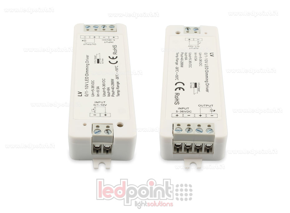 Monocromo 0 / 1-10V receptor, voltaje constante 5/36V, 1ch*8A