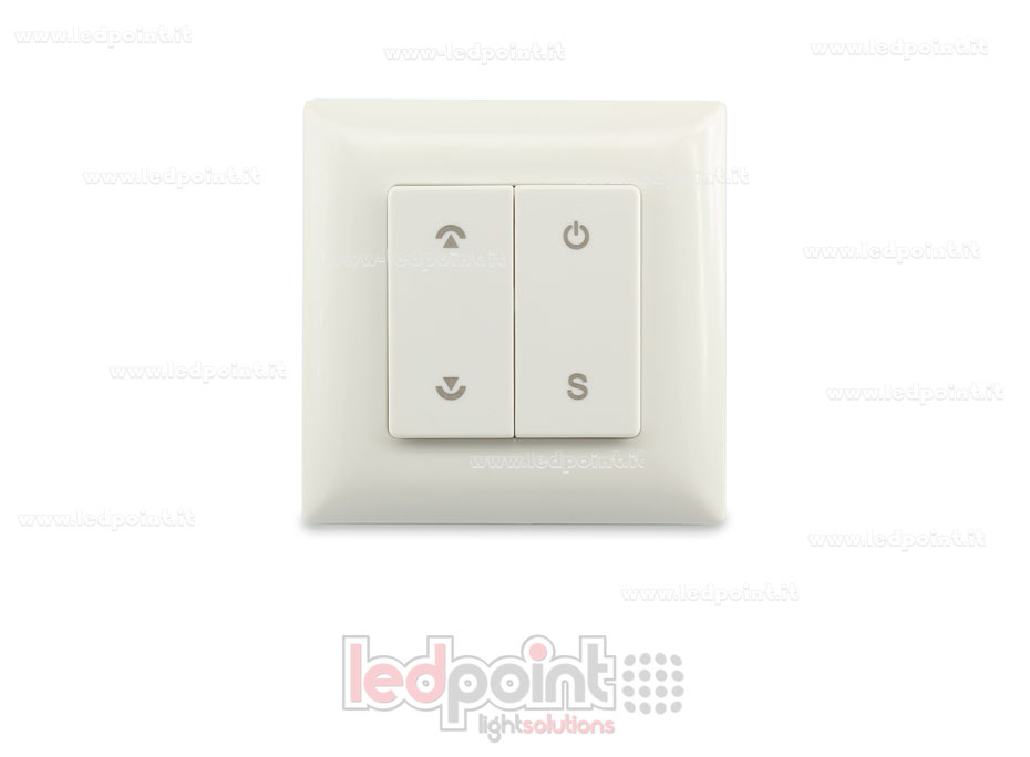 Mando de pared 86x86mm monocromático 1 zona 1 escena RF2.4G
