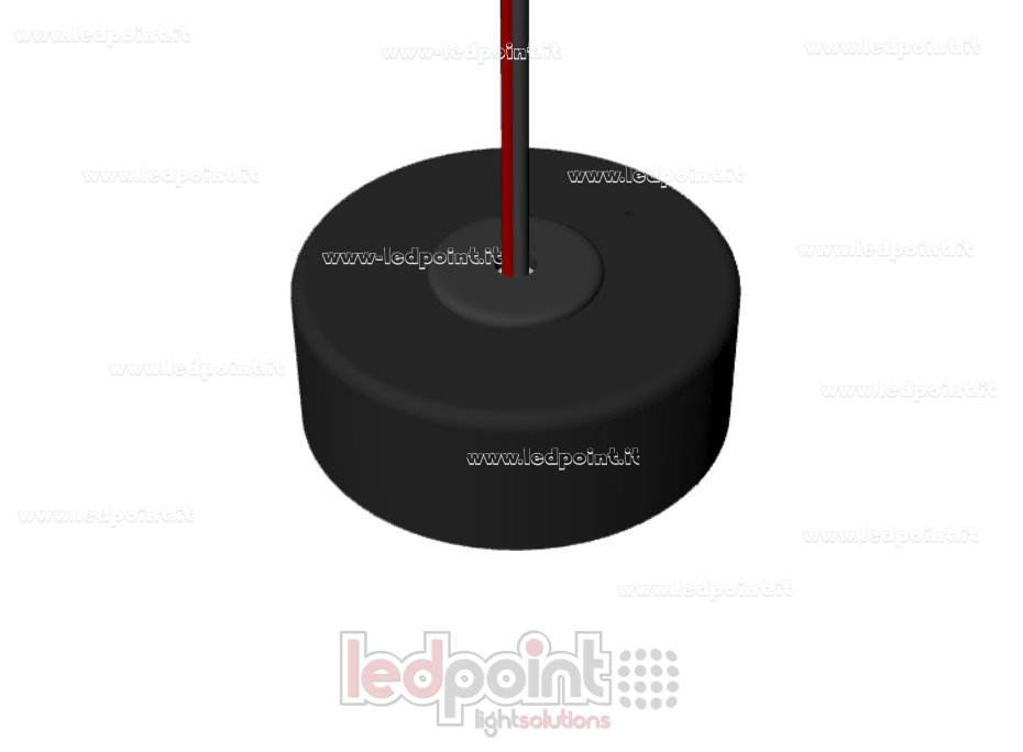 Mando a distancia de pared regulador RF negro, para interruptor de pulsador externo