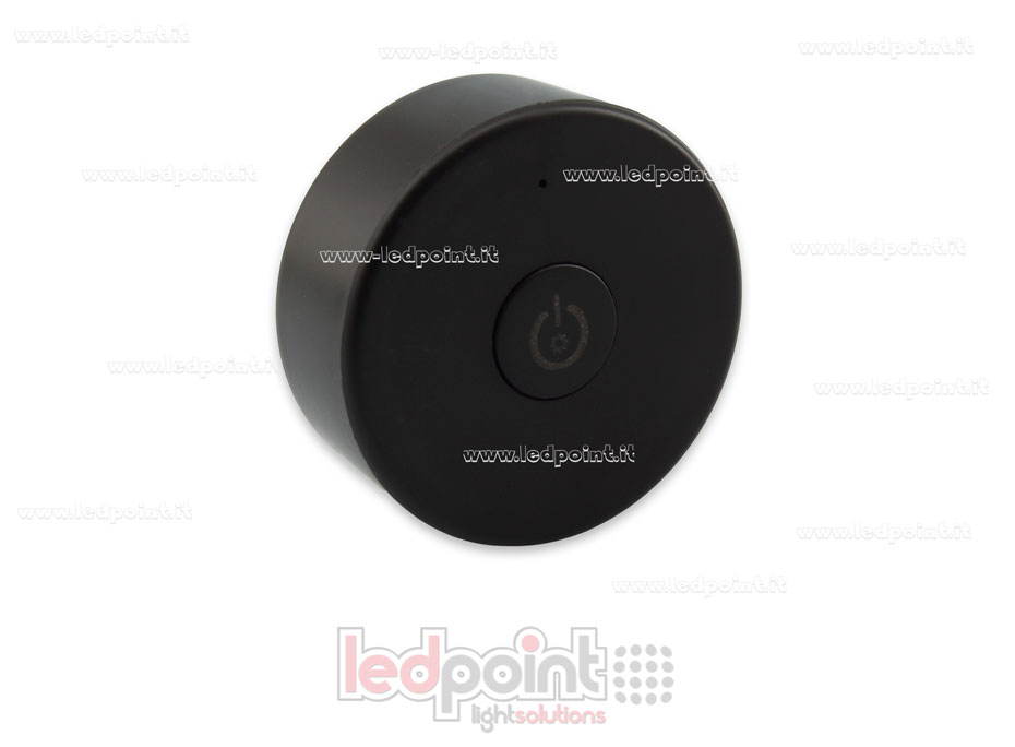 Mando a distancia monocromático,  negro RF 2.4G con imán y agujeros para ser fijado a la pared