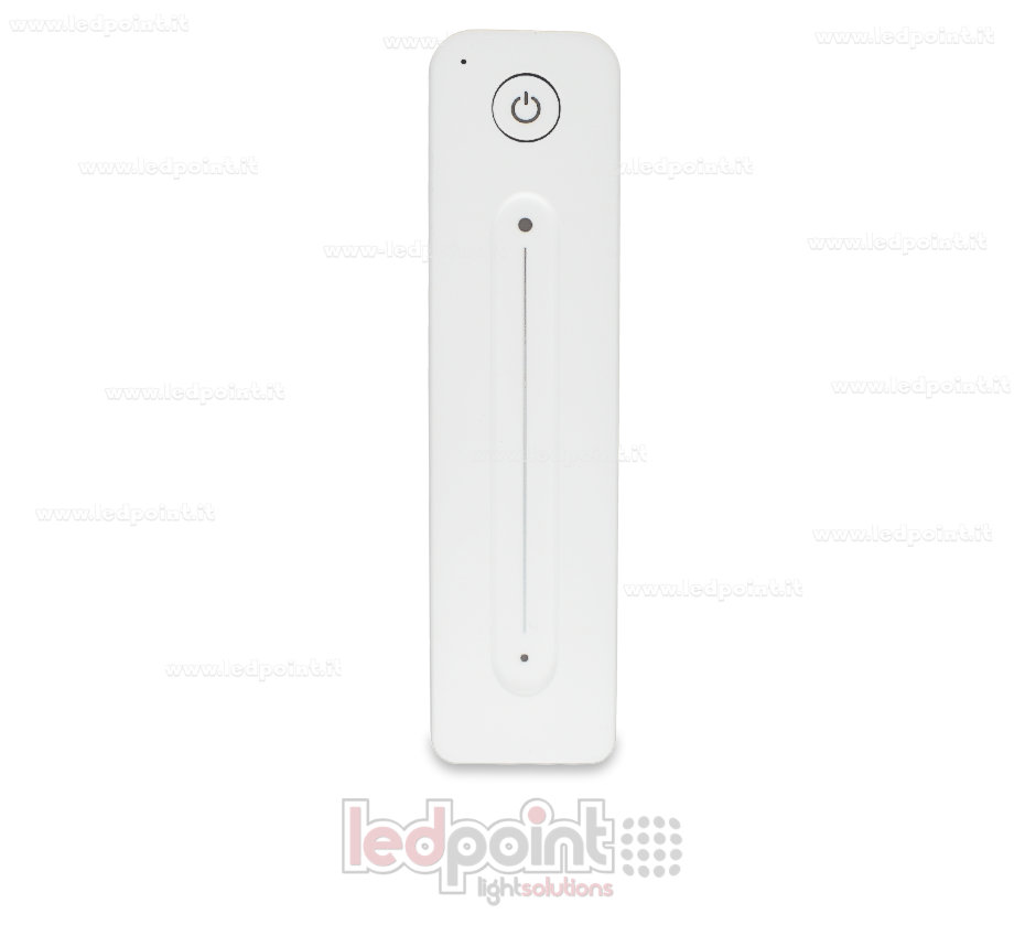 Mando a distancia ultrafino RGB+CCT con deslizador táctil, mono-zona, blanco con imán trasero, RF 2.4GHz