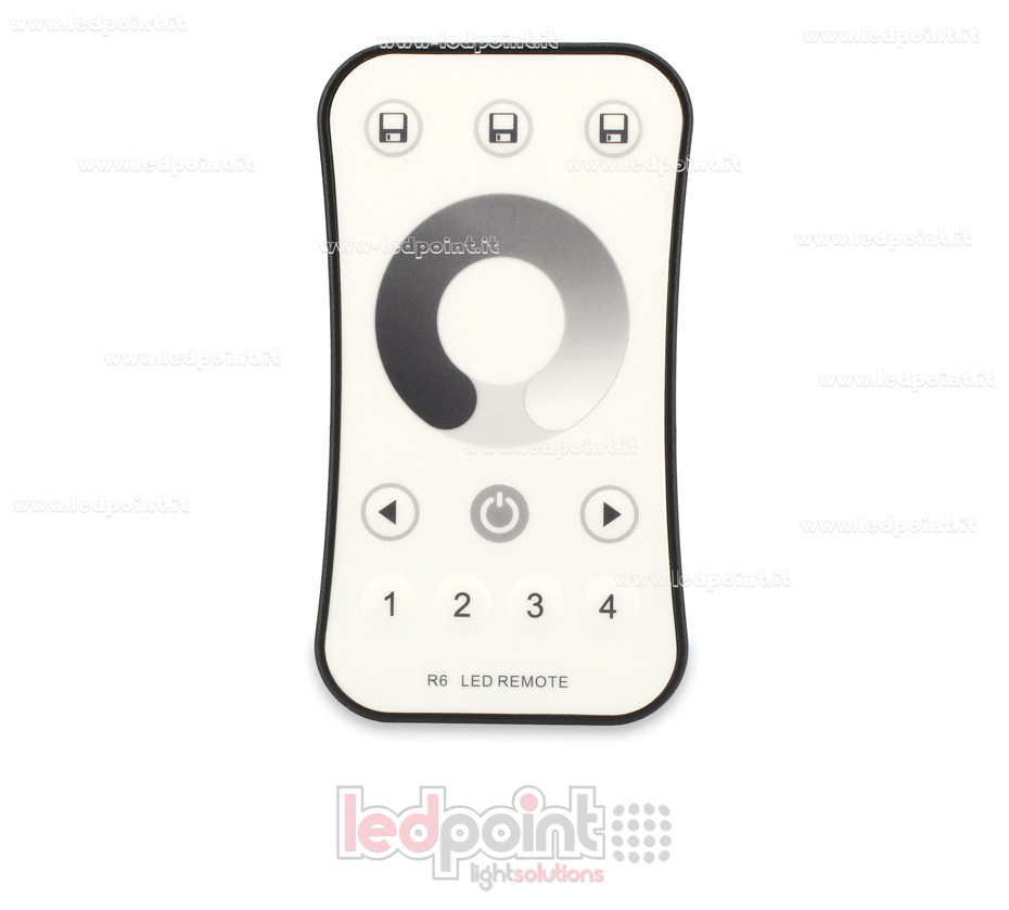 Mando a distancia monocromático 4 zonas, blanco RF24.G