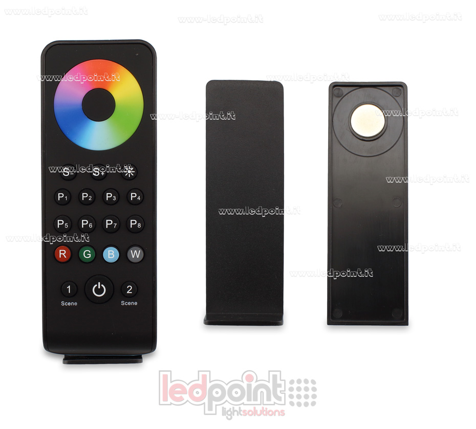 Mando a distancia RGB/RGBW 1 zona, 2 escenas, 8 modalidades dinámicas, negro RF2.4G 