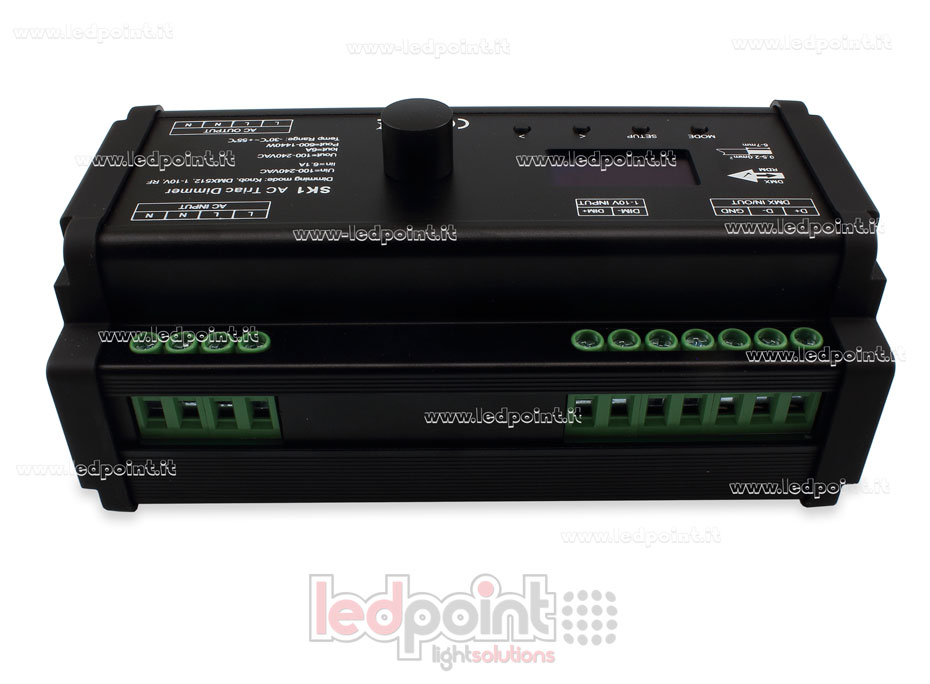 Triac AC DMX512 descodificador, 1 canale de 1A, para carril DIN