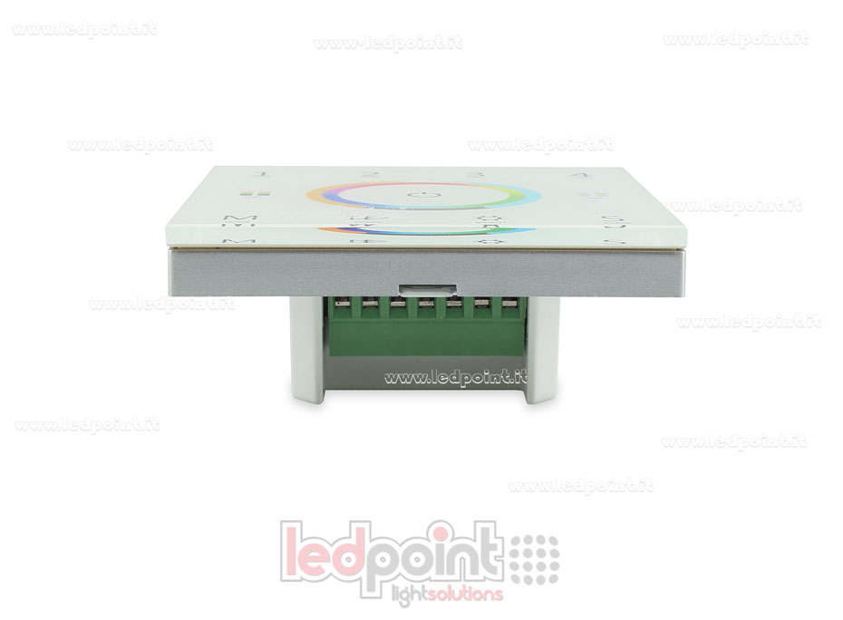 Mando a distancia master RGB+CCT 4 zonas blanco para pared RF2.4G + DMX512