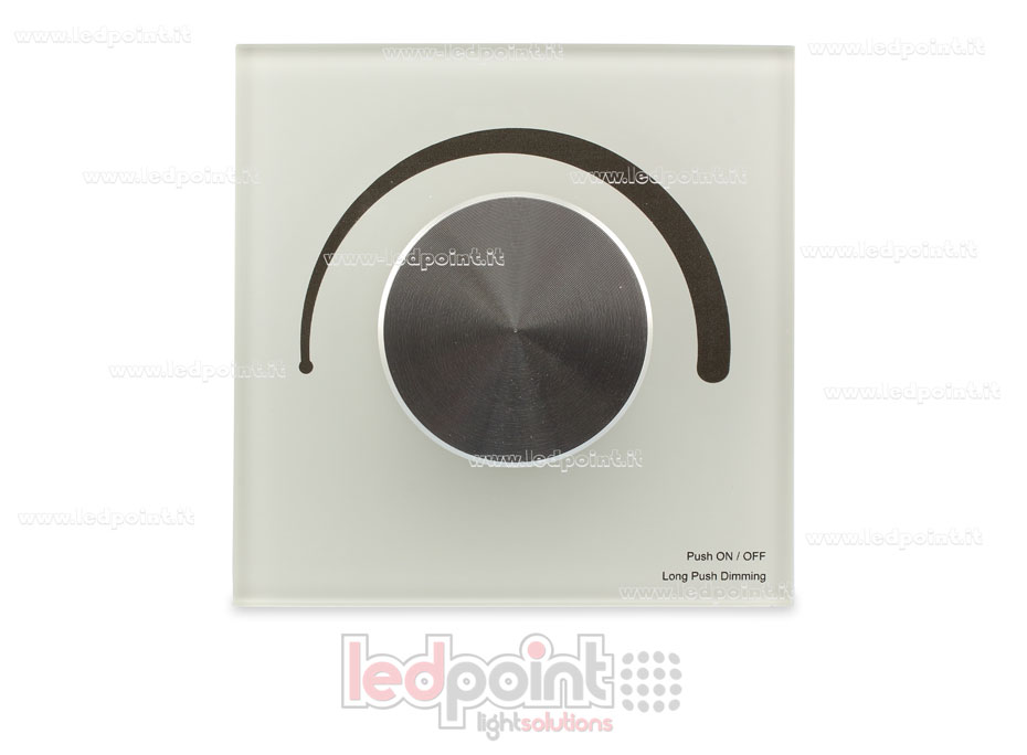 Mando regulador de pared 0-10V 86x86mm, 1 zona con ruleta