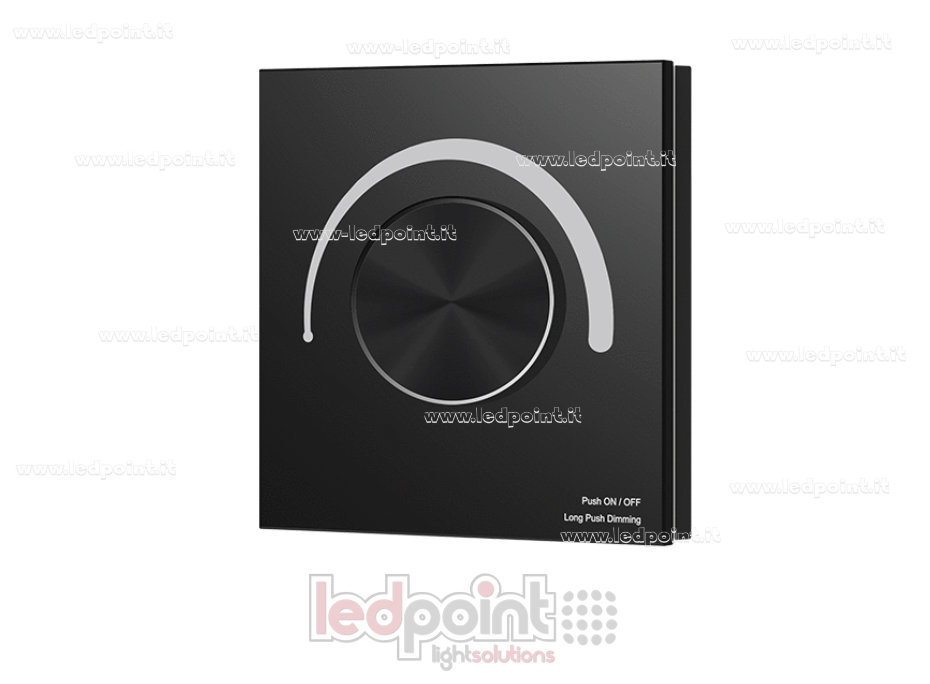 Panel de control de pared, Zigbee 1CH-50mA, 100-240VAC + regulador 0/1-10V, negro
