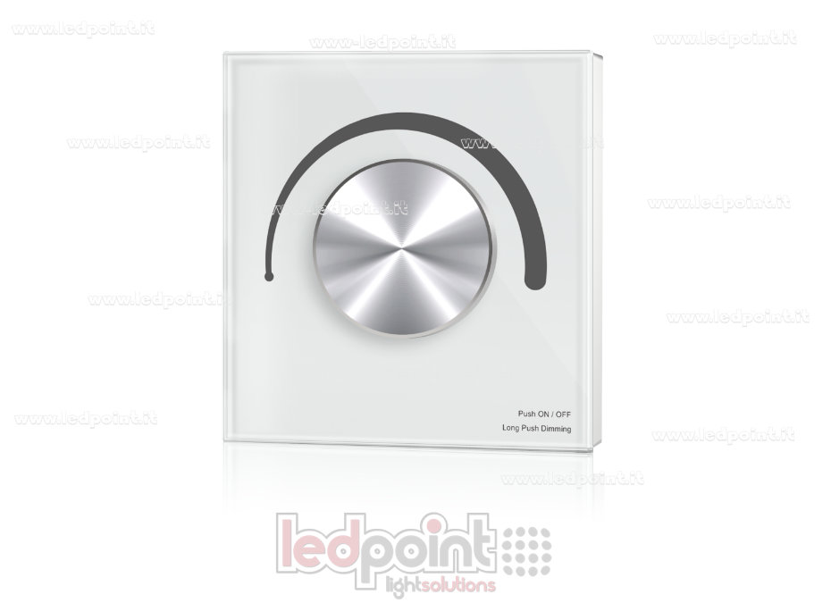 Mando Dimmer Triac Zigbee de Pared, 86x86mm, 1 Zona con Rueda Giratoria, Blanco