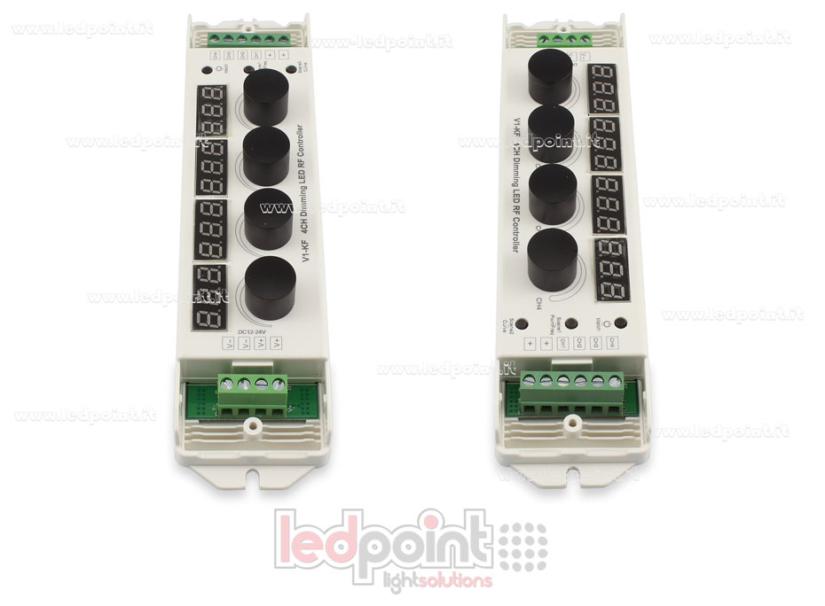 Receptor controlador monocromático con 4 botones, 12-24V, 4ch*4A, RF 2.4G