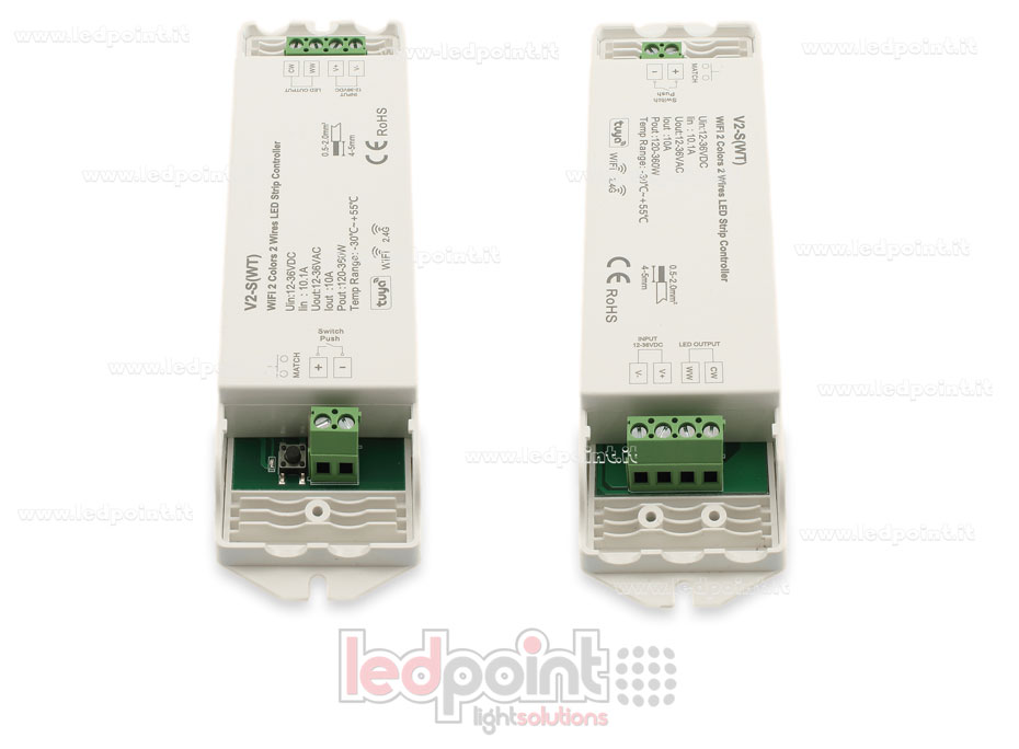 Receptor controlador para CCT con 2 hilos  12-36V, 1ch*10A, RF 2.4G
