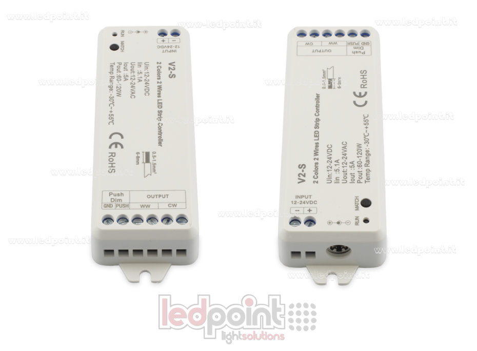 Receptor controlador para CCT con 2 hilos  12-24V, 1ch*5A, RF 2.4G
