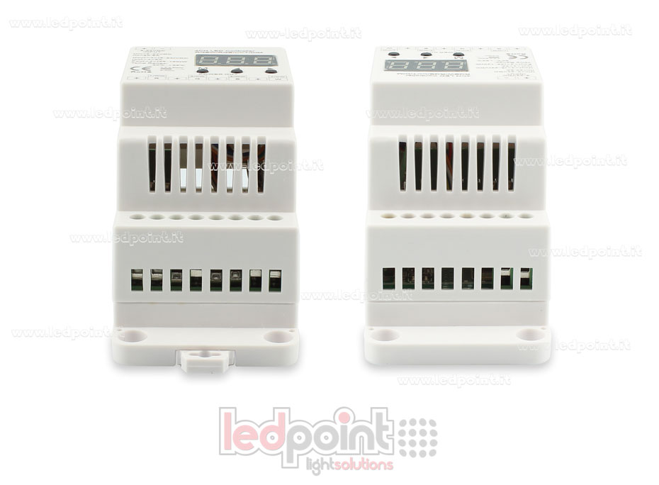 Receptor controlador RGBW 12/24V, 4ch*5A, RF 2.4G para barra DIN