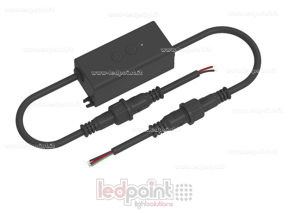 Mini controlador LED por RF RGB + CCT, de 5 canales, IP67, 12/24 V CC, 1 A*5 canales, RF 2,4 GHz