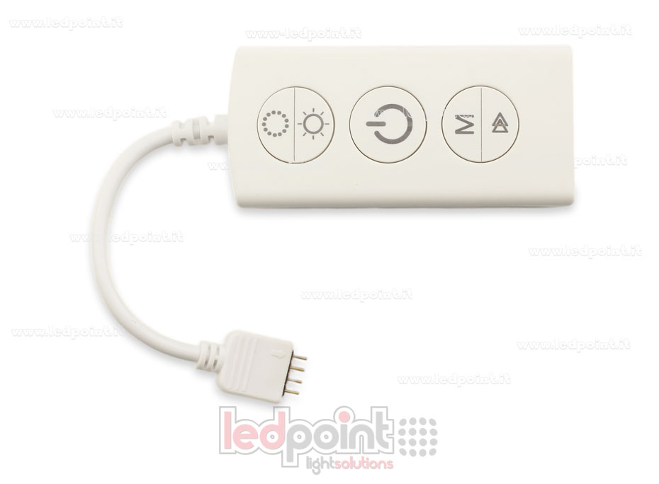 Receptor dimmer RGB con 3 botones 5/24V, 1ch*5A, Tuya App y 2.4G RF