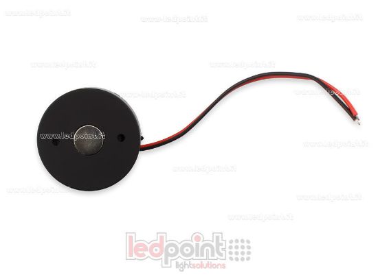 Imagen de Mando a distancia de pared regulador RF negro, para interruptor de pulsador externo
