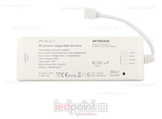 Imagen de Fuente de alimentación 75W, 12V 3 canales, Wireless SkyDance
