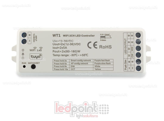 Imagen de Controlador Wifi y RF 2.4G, CCT y monocromático