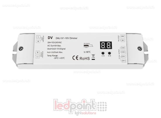 Imagen de Regulador DALI, 2 canales*20mA, 0/1-10V, 100-240V (DT5)