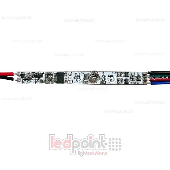 Imagen de Controlador Táctil RGB de un Solo Botón, 5/24V, 3ch*1.5A, con Función de Memoria