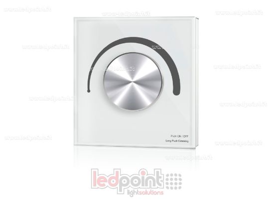 Imagen de Mando Dimmer Triac Zigbee de Pared, 86x86mm, 1 Zona con Rueda Giratoria, Blanco
