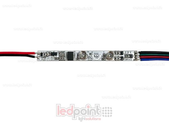 Imagen de Controlador Mini Touch RGB de 2 botones con función de memoria, 5/24 V, 3 canales x 1,5 A