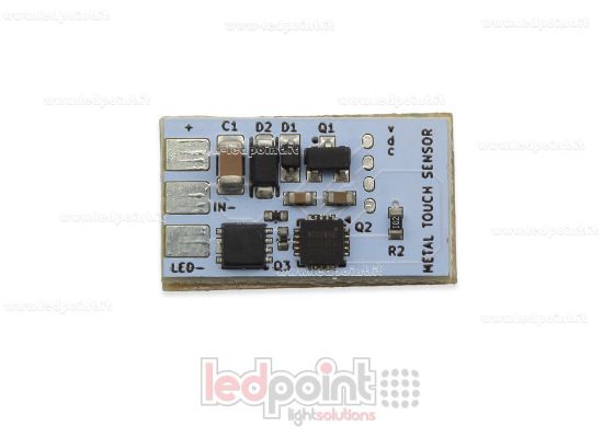 Imagen de Sensor táctil metálico 12-24V, 1ch 5A*12V o 4A*24V, solo para tiras LED de 3 pines con canal de señal