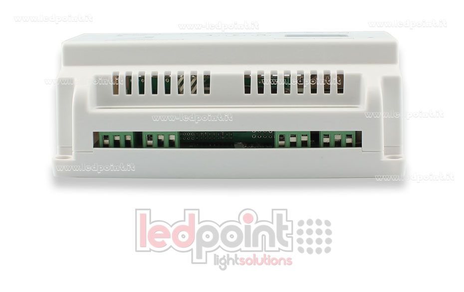 DMX 512 descodificador carril DIN, 12 canales de 5A cada uno, tensión 12-36V DC SK-D12 DMX 512 descodificador carril DIN, 12 canales de 5A cada uno, tensión 12-36V DC SK-D12