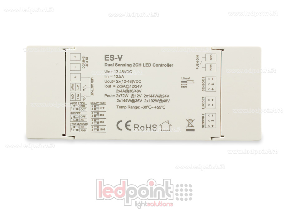 Interfaz dimmer 2 canales con doble sensor SK-ES-V