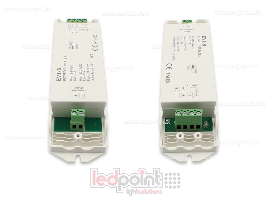 Amplificador monocromático 12-24V 15A 1 canal SK-EV1-S Amplificador monocromático 12-24V 15A 1 canal SK-EV1-S