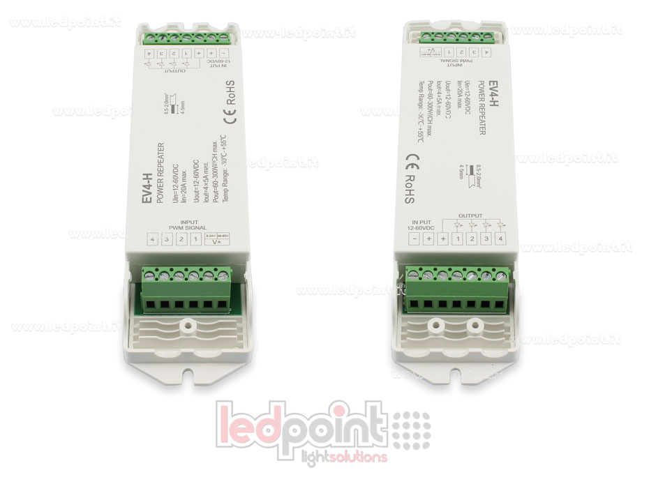 Amplificador RGB 12-60V 20A (4 canales de 5A) SK-EV4-H