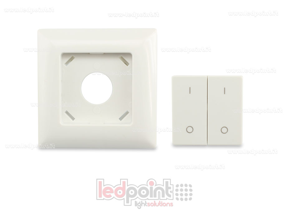 Mando de pared 86x86mm monocromático 2 zonas RF2.4G SK-PF1-2 Mando de pared 86x86mm monocromático 2 zonas RF2.4G SK-PF1-2