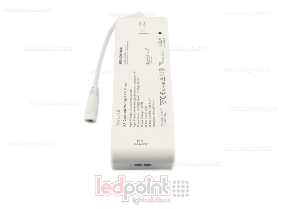 Fuente de alimentación 75W 12V  1 canales, Wireless SkyDance SK-PH-75-12